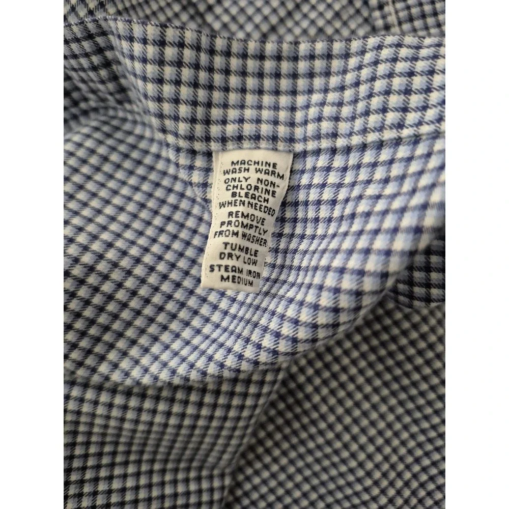 Polo Ralph Lauren Yarmouth Button Down‎ Pinpoint Oxford Blue Plaid Shirt Mens XL